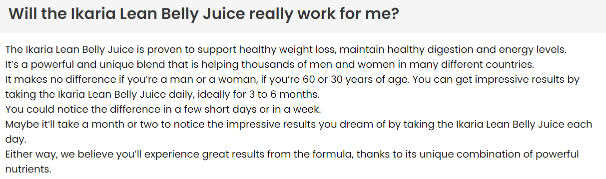does ikaria lean belly juice work for weight loss 2