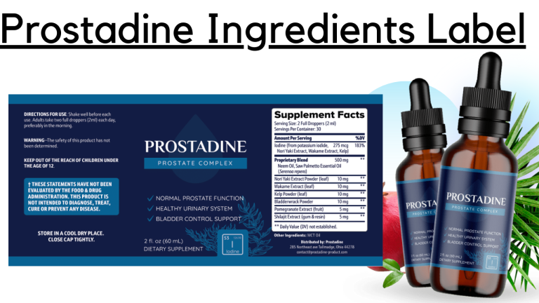 Prostadine Ingredients Label: What The Natural Supplement Contains