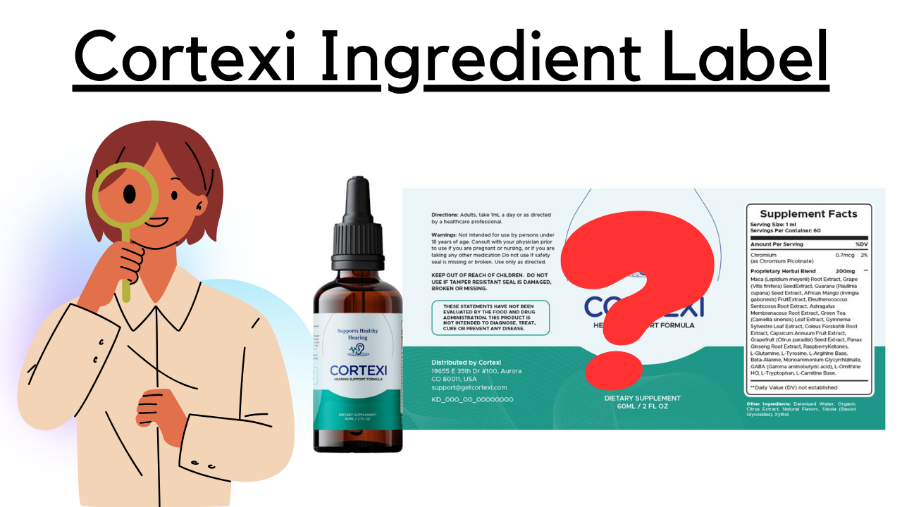 Cortexi Ingredient Label